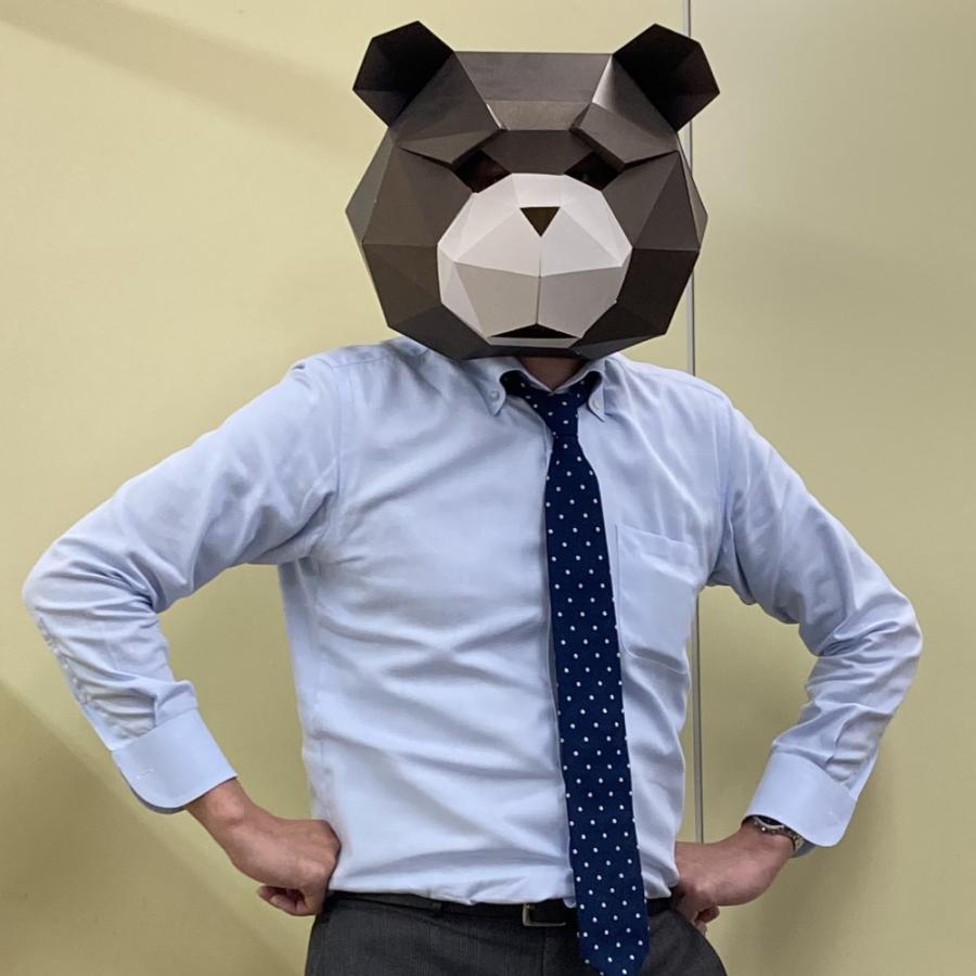 ペーパークラフト 工作キット お面 アニマル クマ ギフト プレゼント