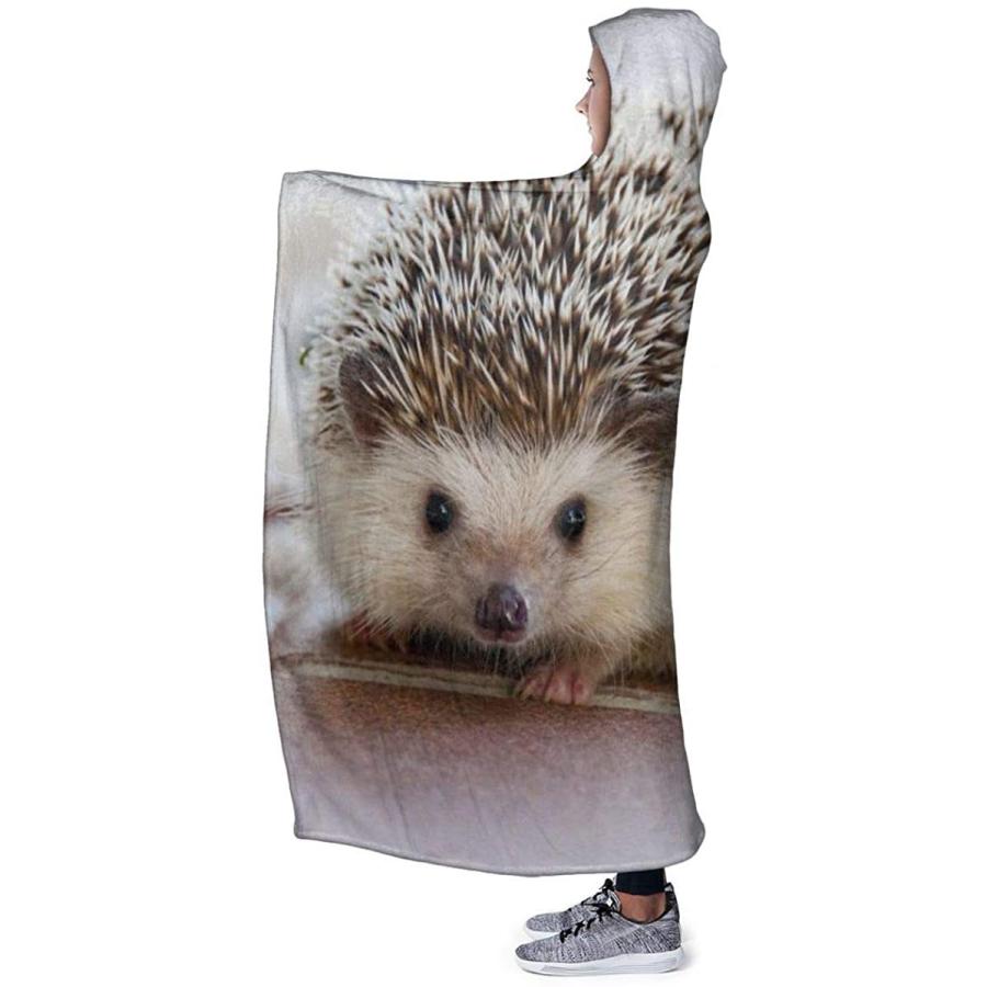 魅了 フード付き ブランケット ハリネズミ ブランケッ フード付きマント 帽子付き 着る毛布 エアコン毛布 フード付き ブランケット 柔らかい 快適 保障できる Habitat Jeunes Normandie Fr