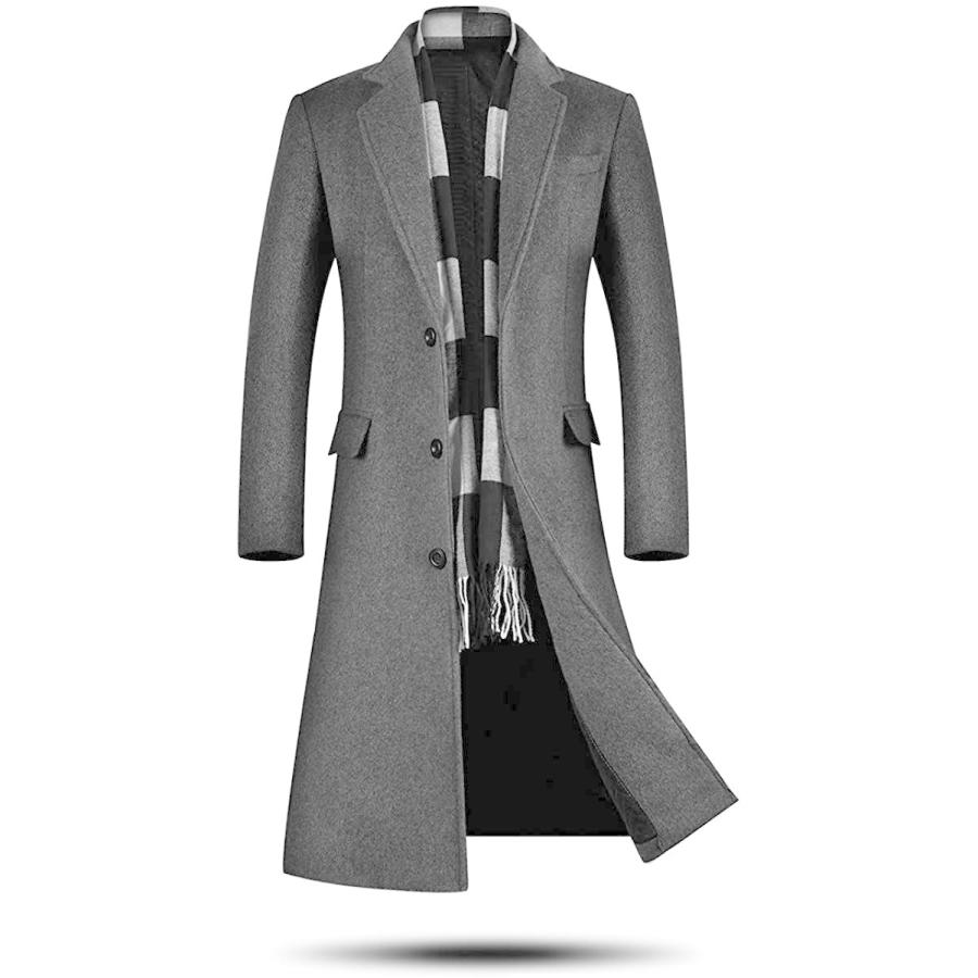 国際ブランド Vicalled チェスターコート メンズ グレー 黒 ロングコート ウール ステンカラー 薄厚2タイプ 大きいサイズ トレンチコート ビジネスコート 人気no 1 本体 Lewisfamilyinsurance Com