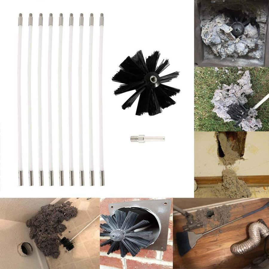 特別セール品 Redleafjp 煙突ブラシ 9本ロッド 41cm 薪ストーブ 煙突ブラシキット 煙突掃除棒 掃除ブラシ ドライヤーパイプ クリーニングブラシ 掃除 Cisama Sc Gov Br