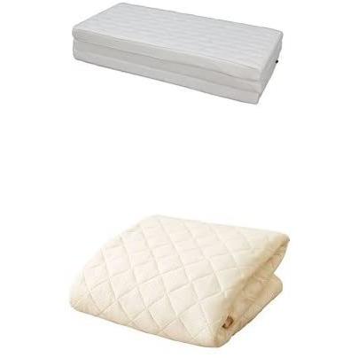 完売 ハイグレード エアリーマットレス セット買い 抗菌防臭 ホワイト Zutto3650 Hg90 D 洗える エアリーマットレス ベッドカバー 冷感敷き ダブル 高反発 通気性 抗菌防臭 三つ折り 厚み9cm ベッドカバー