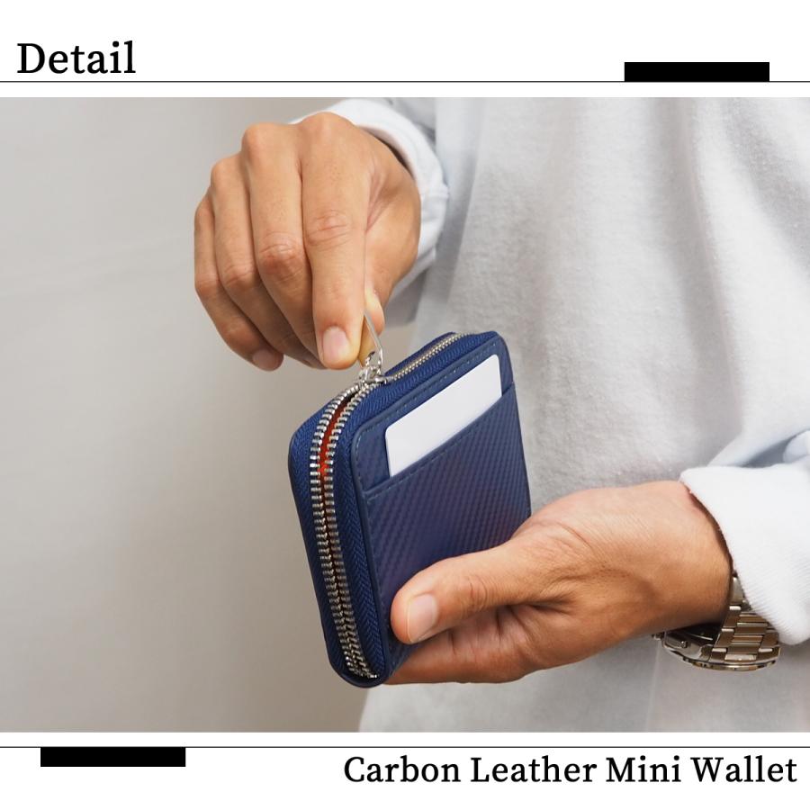財布 ミニ財布 小銭入れ メンズ コインケース カーボンレザー ラウンドファスナー Ykk カード ビジネス 牛革 本革 ブランド 薄い 小さい 軽い 代 30代 Znz 0023 Zutto Ne Zutto 通販 Yahoo ショッピング