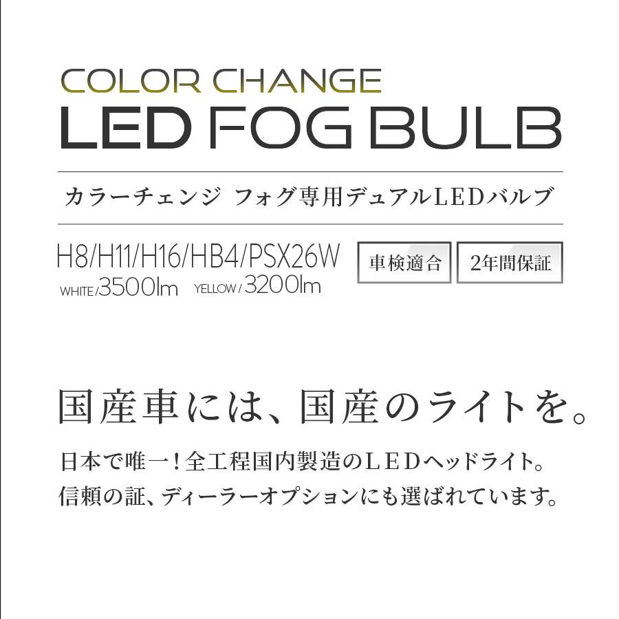 【2年保証】日本ライティング カラーチェンジ 2色切り替えLEDフォグランプ(ホワイト×イエロー) H8/H11/H16/HB4/PSX26W 日本製｜zweb-store｜20