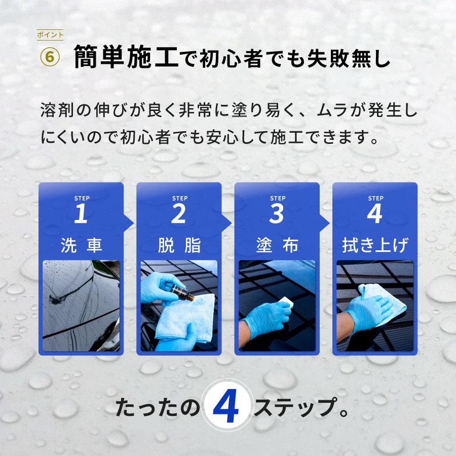 【プロが認めた】ガラスコーティング(ゼウスクリア) 単品 Mサイズ ボディ用 3年間ノーワックス 光沢 艶  撥水｜zweb-store｜13