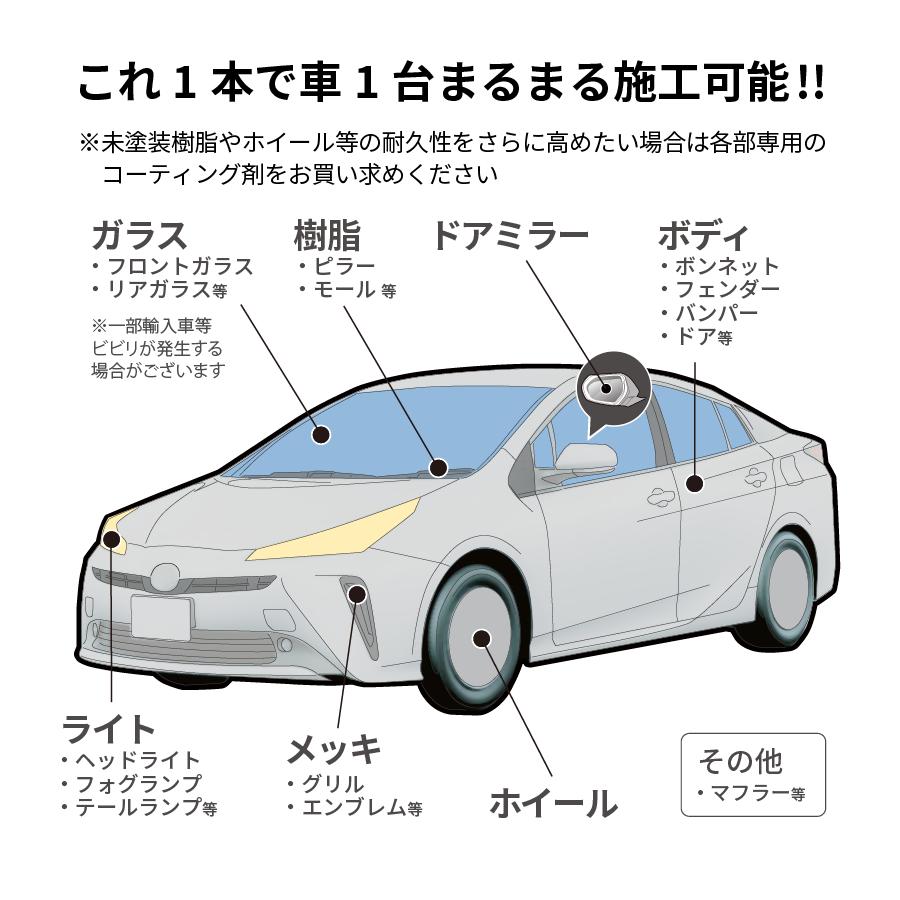 【スプレー式ガラスコーティング】ゼウスクリア シラザン50 [Lサイズ] 60ml 耐久3年以上 超撥水 超滑水 ボディ ガラス ホイール マフラーなどに｜zweb-store｜09