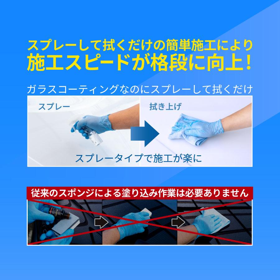 【スプレー式ガラスコーティング】ゼウスクリア シラザン50 重ね塗りキット [LLサイズ] 70ml 艶 光沢 アップ | Zeus clear | 06