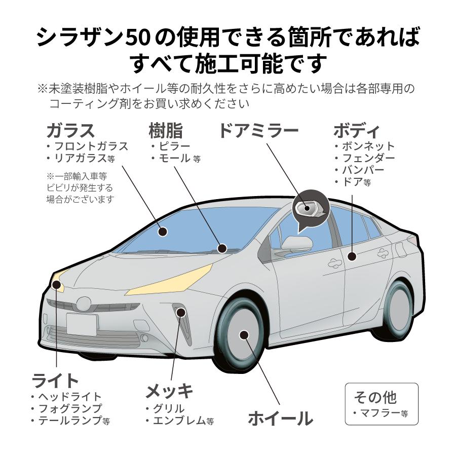 Zeus clear ゼウスクリア シラザン50 トップコート付 補修用キット