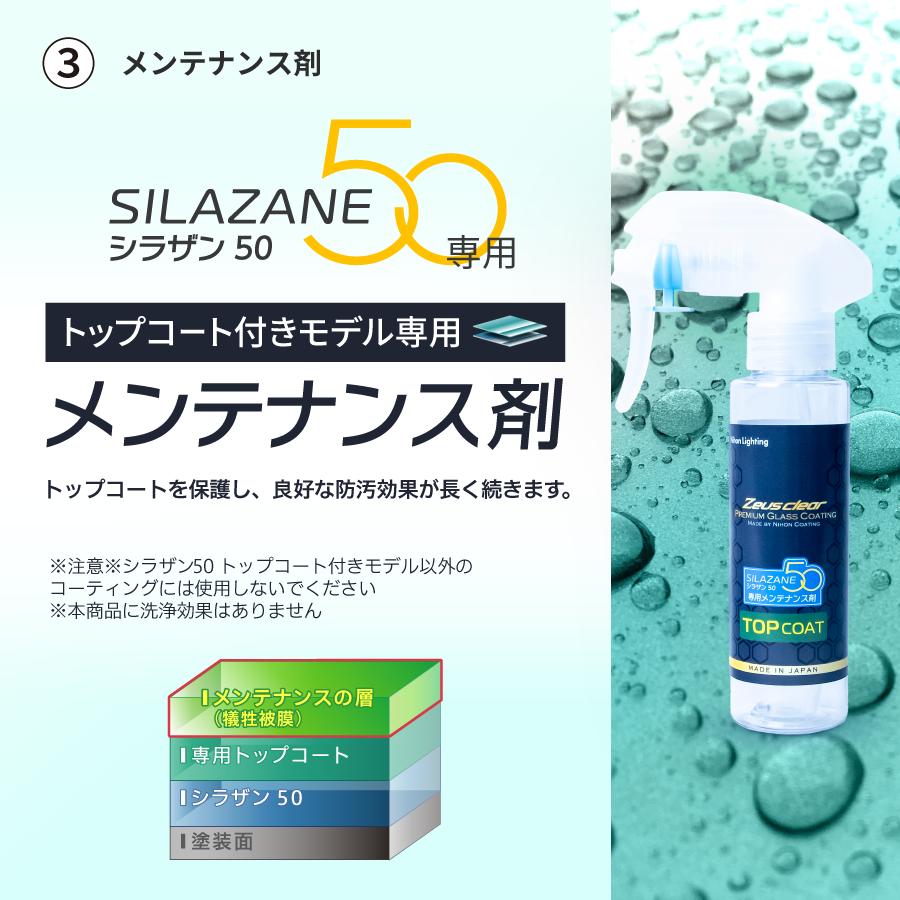 シラザン50 メンテナンスセット L 10%OFFでお得 【メンテナンスセット トップコート付】ゼウス
