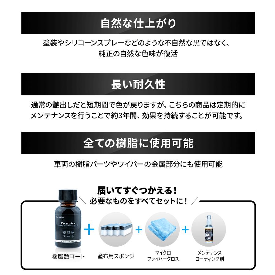 Zeus clear 【プロが認めた】樹脂艶コート 未塗装樹脂 色落ちした樹脂