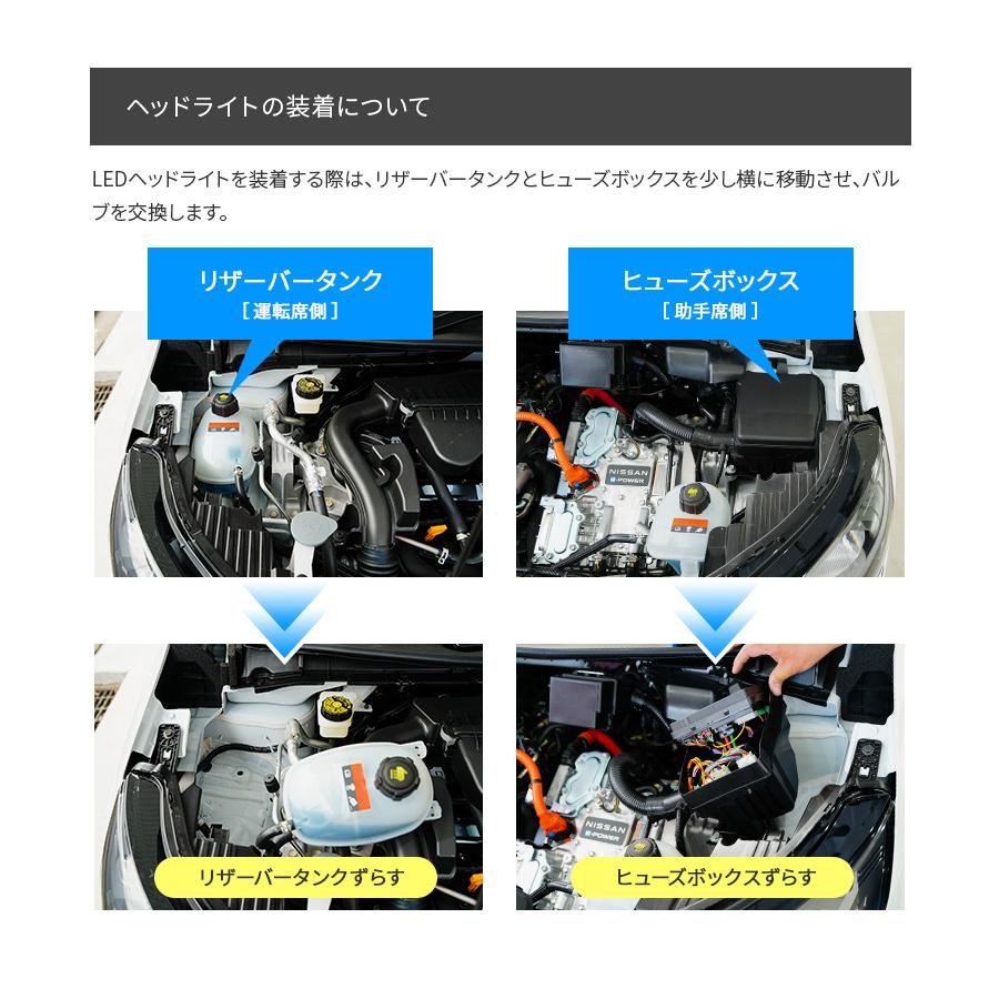 日本製LEDヘッドライト 日産ノートE13専用  H4 4500/5000lm(ルーメン) 6000K  車検対応 日本製｜zweb-store｜04