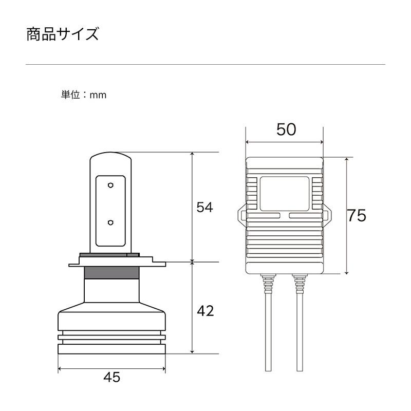 2年保証】日本ライティング LEDヘッドライト H4 標準モデル 12V専用