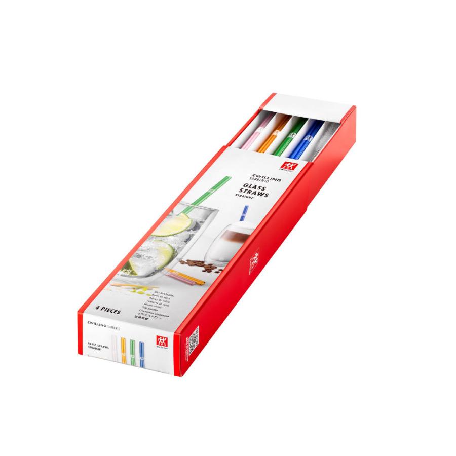 ツヴィリング ソレント ガラスストロー カラー ストレート4pcsセット