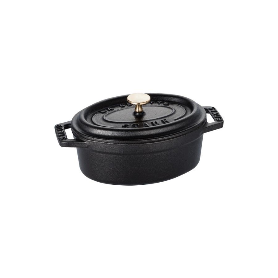 Staub（ストウブ） 鍋 ピコ・ココット オーバル 11cm ブラック 生涯