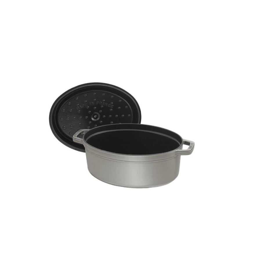 Staub（ストウブ） 鍋 23cm オーバル グレー 生涯保証 | ココット