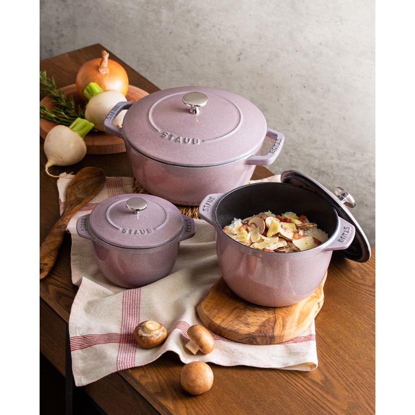 ストウブ ラウンド ホットプレート シフォンローズ 20cm 限定品 STAUB