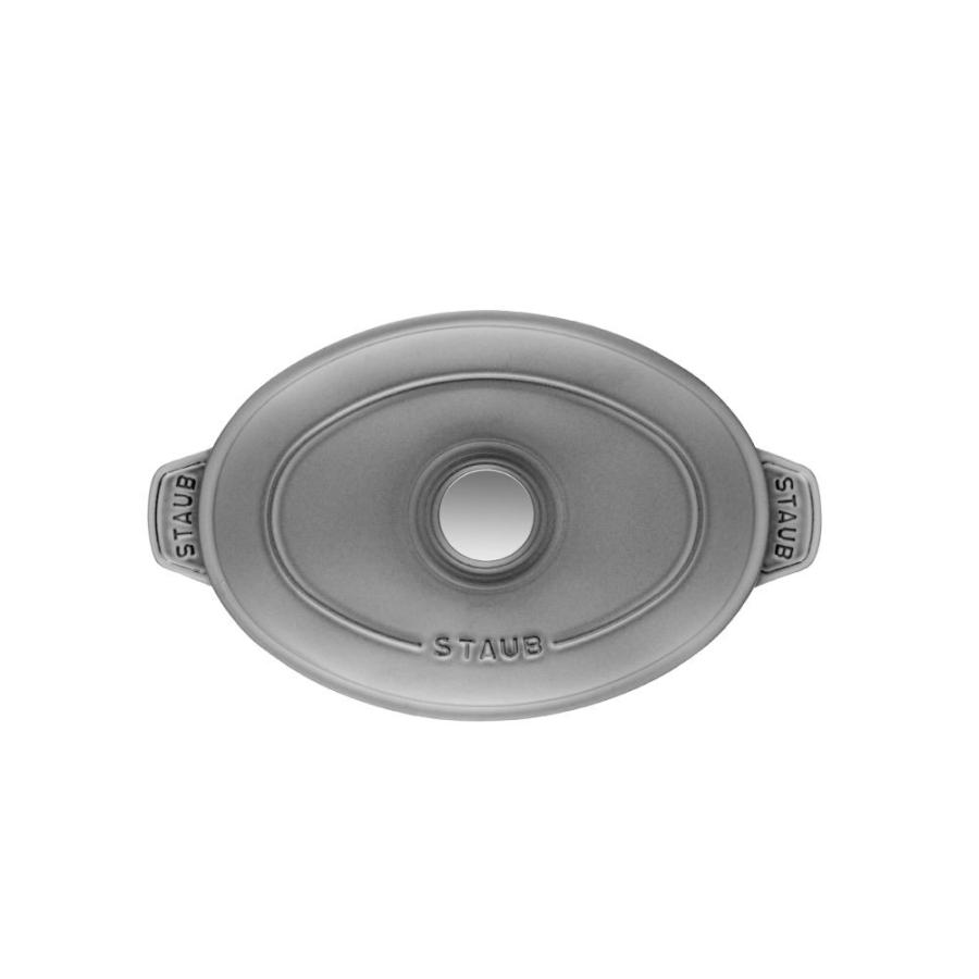 STAUB ストウブ 23cm IH対応 グレー オーバルホットプレート 楽天市場】staub ストウブ オーバルプレート 23×17cm IH対応 グレー