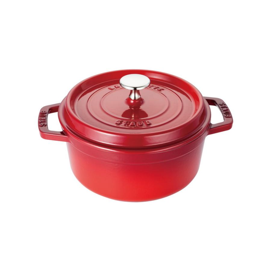 Staub ストウブ 鍋 ラウンド 20cm チェリー 生涯保証| ホーロー Staub ストウブ 鍋 ラウンド 20cm チェリー 生涯保証| ホーロー