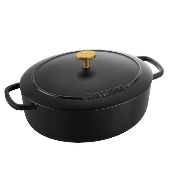 BALLARINI バッラリーニ 鍋 オーバル 23cm ベラモンテ ブラック BALLARINI バッラリーニ 鍋 オーバル 23cm ベラモンテ ブラック