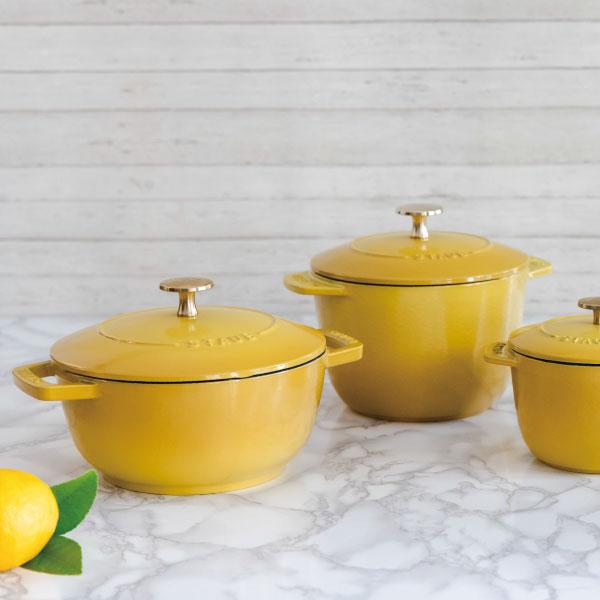 Wa-NABE ストウブ 鍋 18cm シトロン M STAUB 丸 ホーロー鍋 調理 Wa-NABE ストウブ 鍋 18cm シトロン M STAUB 丸 ホーロー鍋 調理