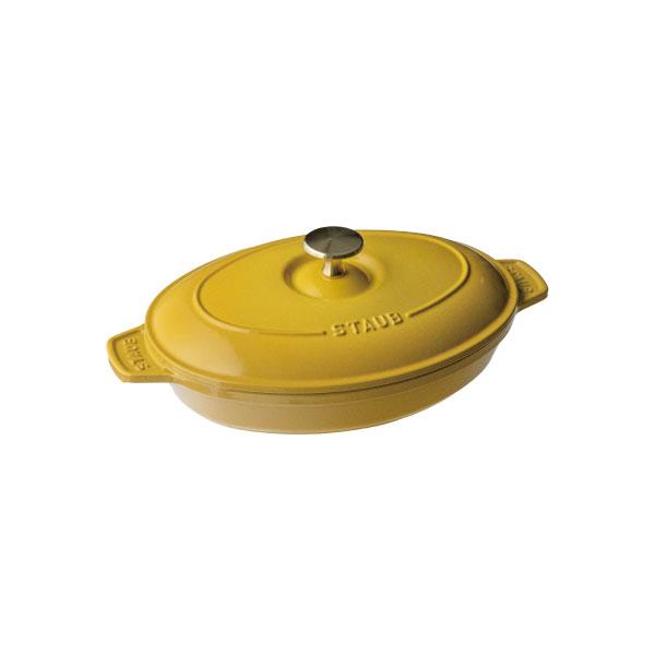 Staub ストウブ 鍋 23cm シトロン オーバル ホットプレート 限定 Staub ストウブ 鍋 23cm シトロン オーバル ホットプレート 限定