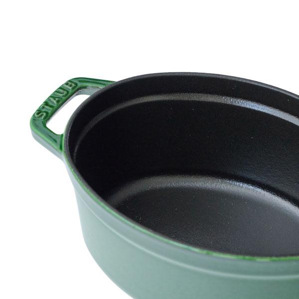 Staub ストウブ ピギーココット オーバル 17cm バジルグリーン Staub ストウブ ピギーココット オーバル 17cm バジルグリーン