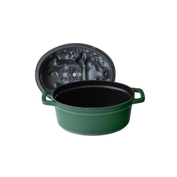 Staub ストウブ ピギーココット オーバル 17cm バジルグリーン Staub ストウブ ピギーココット オーバル 17cm バジルグリーン