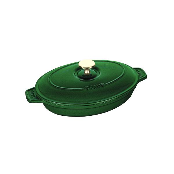 Staub ストウブ オーバル ホットプレート 23cm バジルグリーン Staub ストウブ オーバル ホットプレート 23cm バジルグリーン