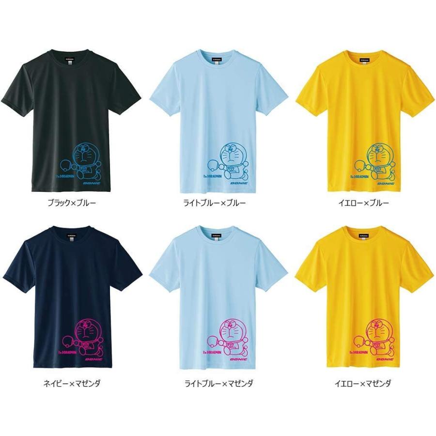 1815円 予約 Donic ドニック 卓球 ドラえもん コラボ Tシャツ I 039 M Doraemon Aタイプ 130 イエロー マゼンダ Yl