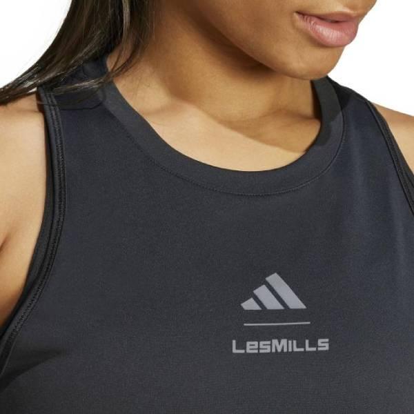 山と道 黒 レディースタンクトップ Mサイズ adidas（アディダス） レディースフィットネスウエアー Les Mills