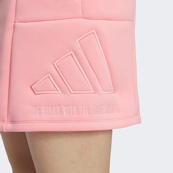 新品 ゴルフ　ダンボールニットフーディー　スカートセット　人気ピンク adidas（アディダス） レディース ゴルフウエアー ダンボールニット