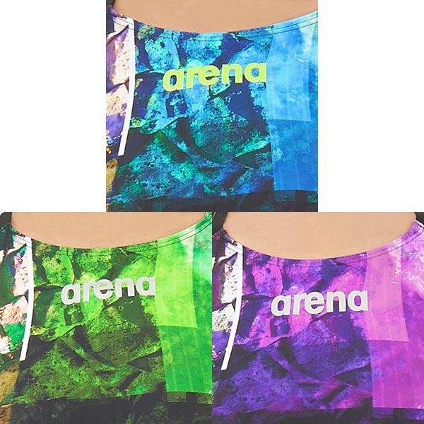 アリーナ（arena） レディース水着 WA承認 ハーフスパッツ AQUA STRIPE