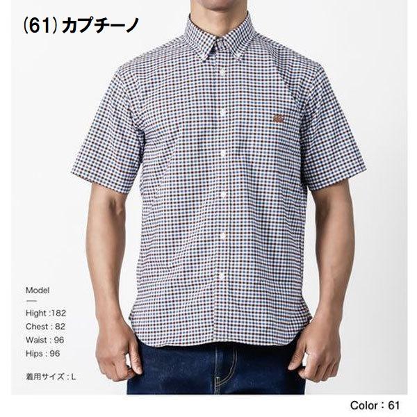 【全品P3倍+3点以上で5%OFFクーポン】カンタベリー CANTERBURY メンズ ショートスリーブ ストレッチ ギンガムチェック ボタンダウン シャツ RA38163｜zyuen1｜05