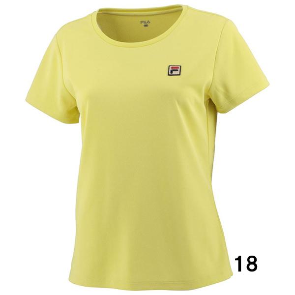 【全品P10倍】フィラ FILA レディース テニス ウェア 後ボックス プリーツ Tシャツ 無地 VL2591｜zyuen1｜03