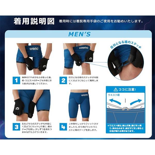 アリーナ arena メンズ水着 WA承認 レース用 アクアフォース ストーム MF AS6SRC03M BKPK【返品・交換不可商品】の画像