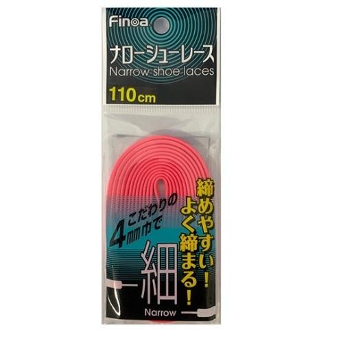 【全品P2倍+最大1500円OFFクーポン】ＦＩＮＯＡ サッカー ナローシューレース ピンク 110cm 82258｜zyuen