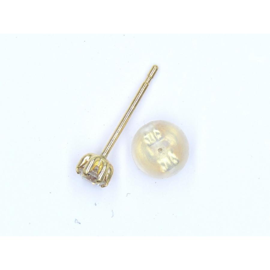 天然ダイヤモンド 0.10カラット ピアス(片耳用) K18 天然 ダイヤモンド ピアス 片方 のみ 0.10ct 新品 ケース 保証書付