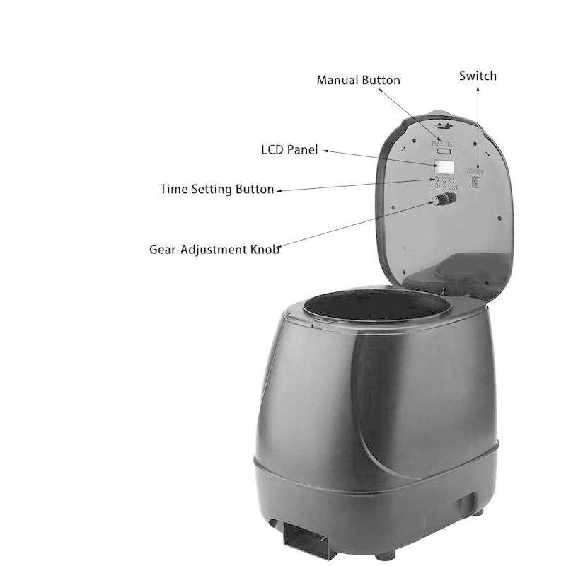 Xuuyuu 屋外 自動魚フィーダー 自動餌やり機 10l 自動魚フィーダー 大容量魚フィーダー 犬用品 水族館 自動餌やり機 充実感 自動給餌器 給餌タイマー魚給餌ディスペンサータイマー