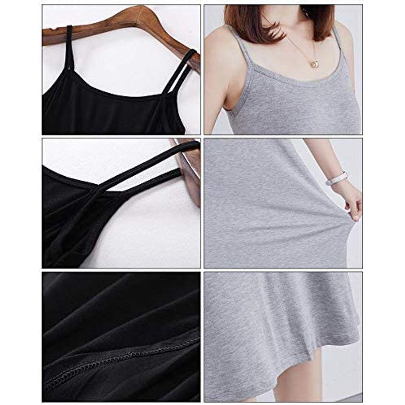 本店 インナーワンピース スリップ レディース ペチコート レディースハーフスリップ タンクトップ ワンピース 静電気防止 透けない ブラック 7sbbagg5cbd3a2ao P1ai