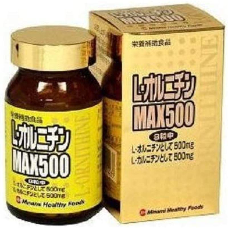 奉呈 L-オルニチン MAX 500 240粒入 約30日分 アミノ酸 ミナミヘルシーフーズしじみ4300コ分オルニチンの力 240粒40日分