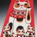 手拭い 招き猫 赤 手...