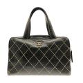 シャネル CHANEL ハンドバッグ ワイルドステッチ A18121 黒 ヴィンテージゴールド金具 ...