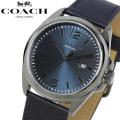 COACH コーチ 腕時計 メンズ 革ベルト レザー 40mm 男性用 ブランド 時計 人気 ネイビ...