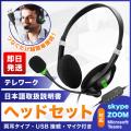 ヘッドセット USB マイク 両耳 テレワーク 軽量 Windows Mac 在宅勤務 Skype ...