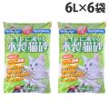 猫砂 トイレに流せる木製猫砂 ひのき入 6L×6袋『送料無料（一部地域除く）』