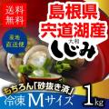 島根県・宍道湖産冷凍しじみ　Mサイズ 1kg（1キロ）送料無料 砂抜き済 シジミ 蜆 お取り寄せ し...