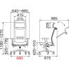 「コイズミファニテック JGスペシャル オフィスチェア 背メッシュ座ファブリック ブラック JG-66381BK 1脚 ハンガー付き 事務椅子」の商品サムネイル画像3枚目