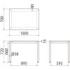 アスクル マルチワークテーブル 幅1000×奥行700×高さ720mm ライトウッド天板・ブラック脚 1台 オリジナル