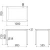 「アスクル マルチワークテーブル 幅1000×奥行700×高さ720mm ホワイト天板・ホワイト脚 1台  オリジナル」の商品サムネイル画像3枚目