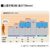 「Ceha　A4スチール書庫　引違い　2段　上置き用　ライトグレー　幅880mm　奥行400mm　高さ730mm　1台」の商品サムネイル画像3枚目