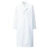 「KAZEN メンズ診察衣S型長袖（ドクターコート） 医療白衣 ホワイト シングル S 110-30（直送品）」の商品サムネイル画像1枚目